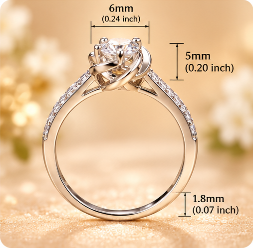 ✨ Style 17 – Women's Elegant Silver-Tone Round Crystal Love Knot Ring 💍 Sparkling Solitaire Rhinestone Ring 💎 Romantic Infinity Knot Design with Pavé Band 💖 Fashion Jewelry 🎁 Perfect Gift for Her