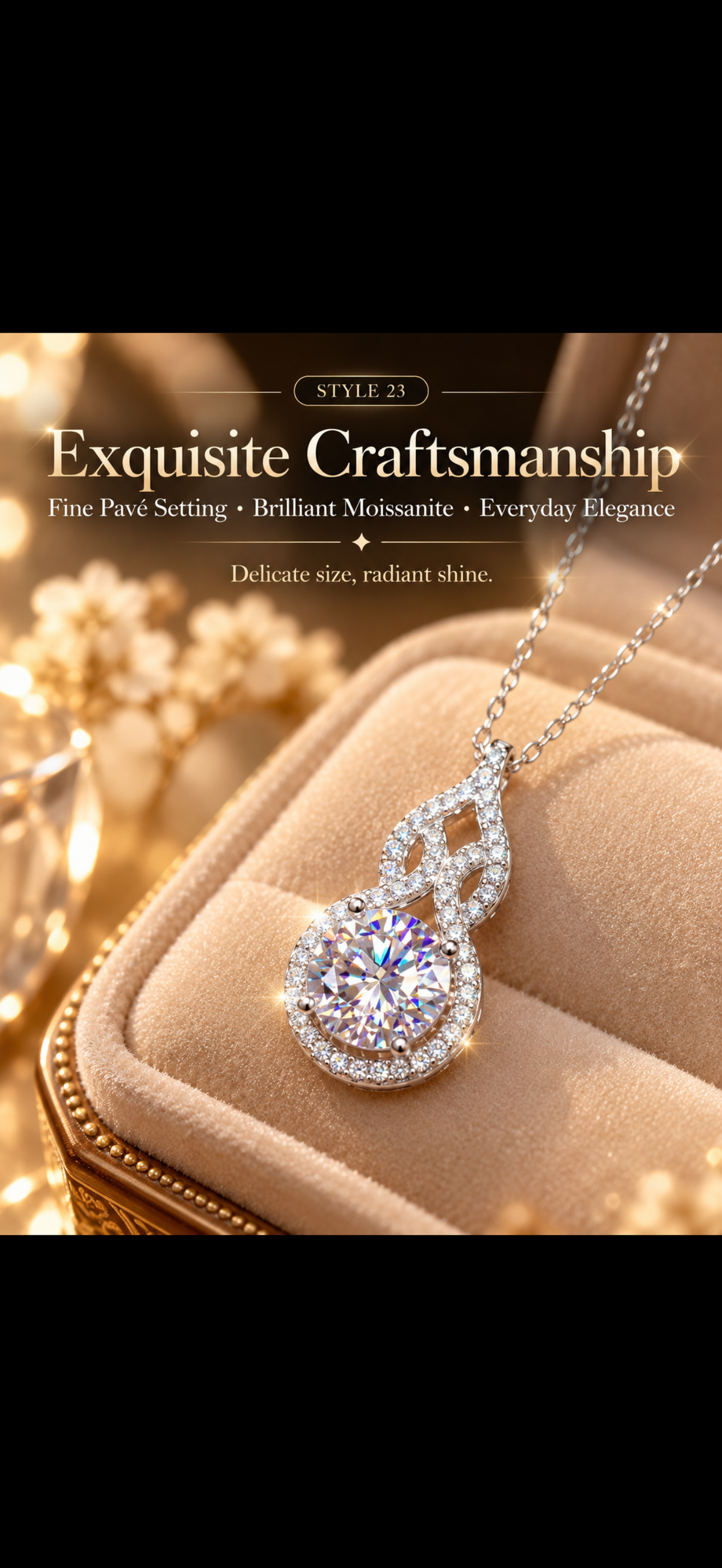 💎 Elegant Sparkling Gourd Pendant Necklace – Style 23