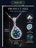 Style 26 – Elegant Green Blue Teardrop Pendant Necklace