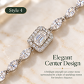 Style 4 – Elegant Silver Tone Geometric Crystal-Inspired Bracelet