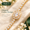 Sparkling Cubic Zirconia Sunburst Bracelet
