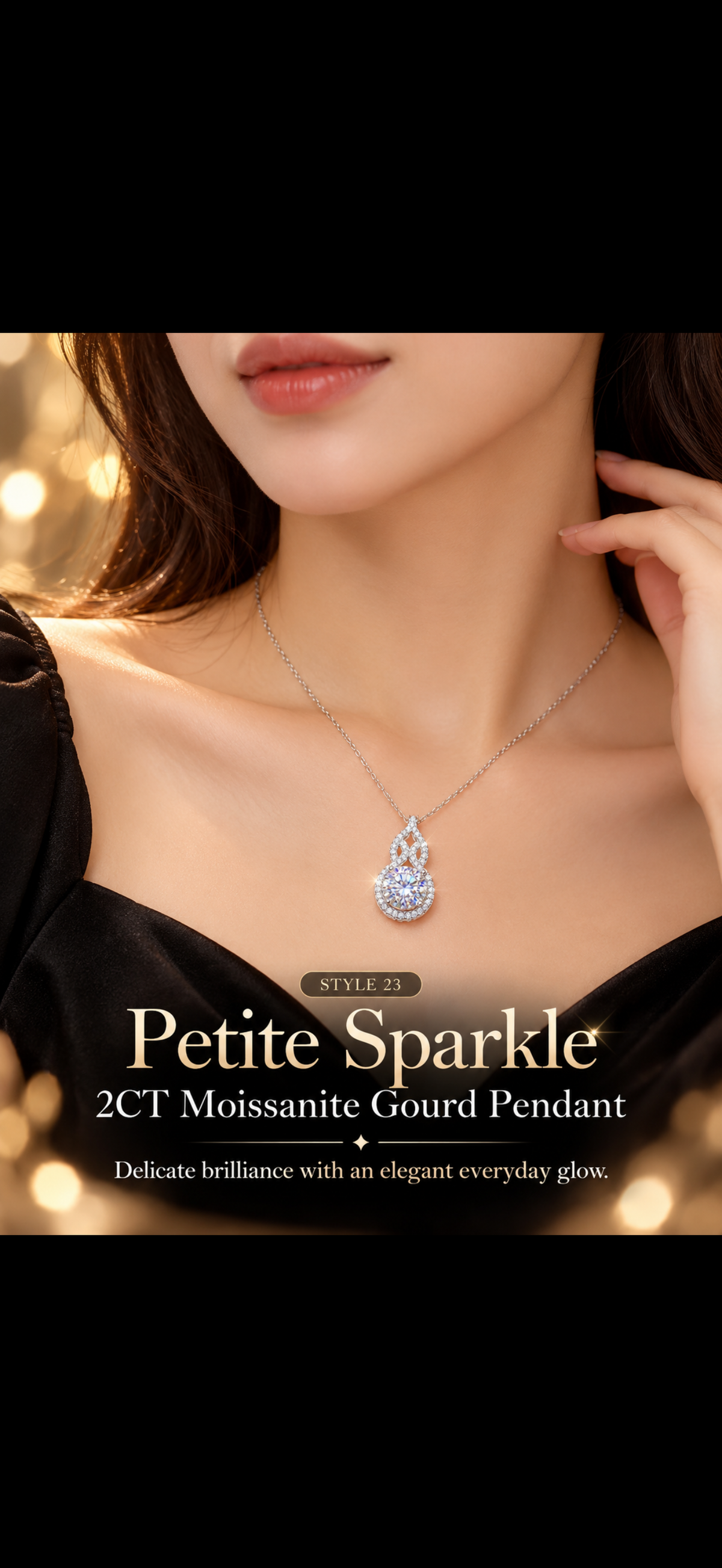 💎 Elegant Sparkling Gourd Pendant Necklace – Style 23